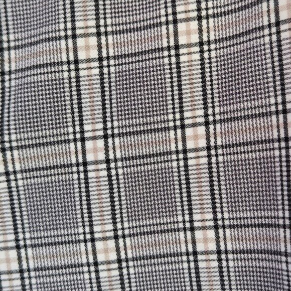 Ava & Viv  Plus Size 20 Ankle Pants Cream Plaid High-Rise Tapered - Picture 2 of 9